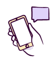 mobile phone in someones hand