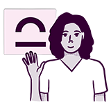 Illustration of person waving in front of the Head to Health logo