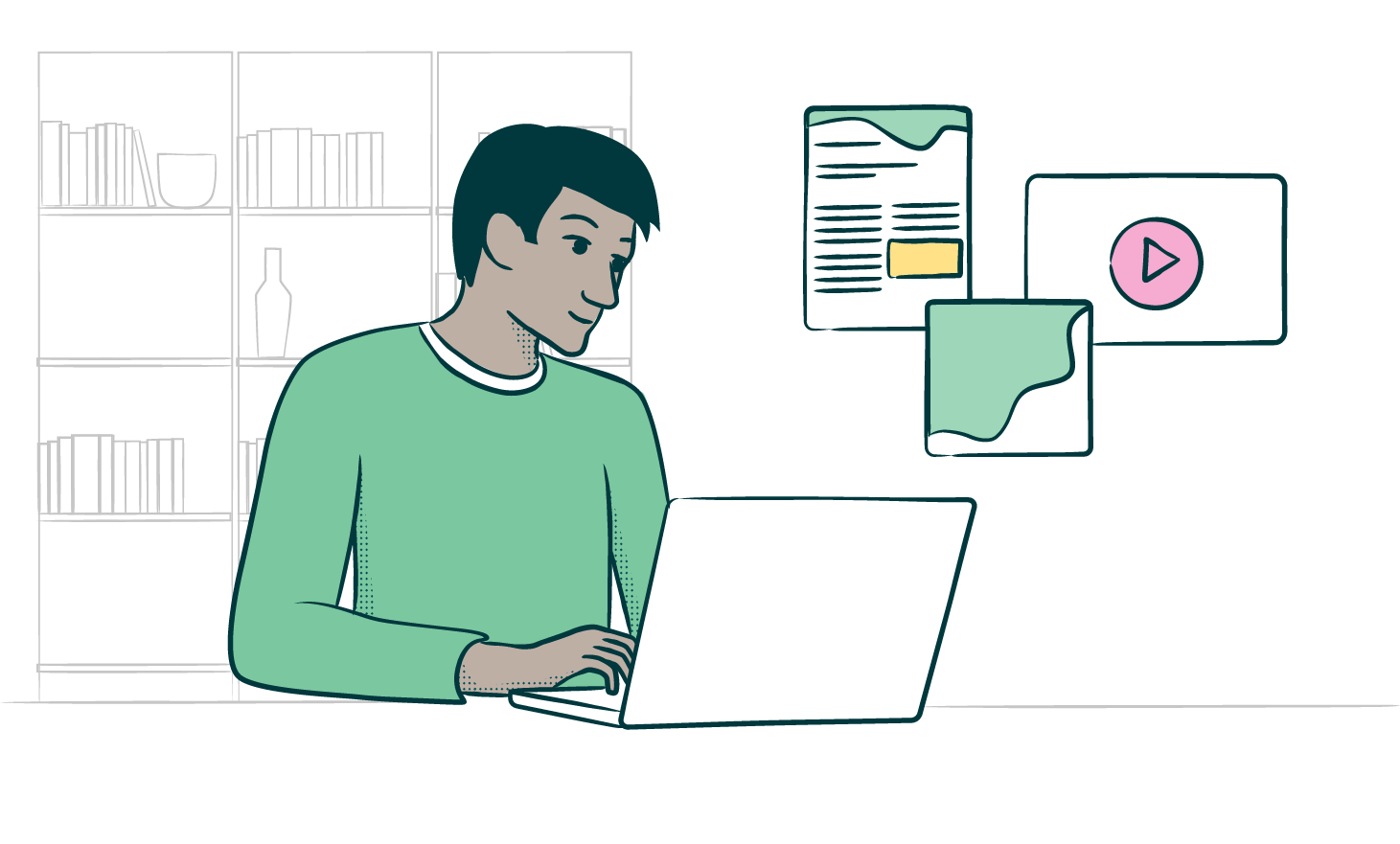 Man accessing MMHC resources