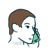 Illustration of man on the phone